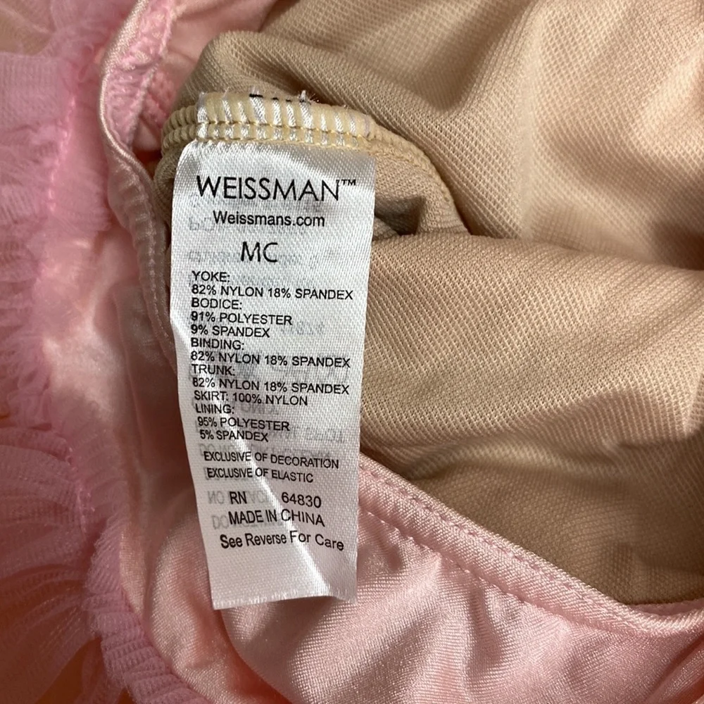 NWT Girls Sequin Lace Ballet Tutu Dress With Floral Accent Sherbet Size MC 10/12